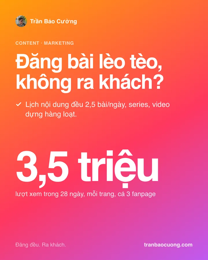Đăng bài lèo tèo, không ra khách?
