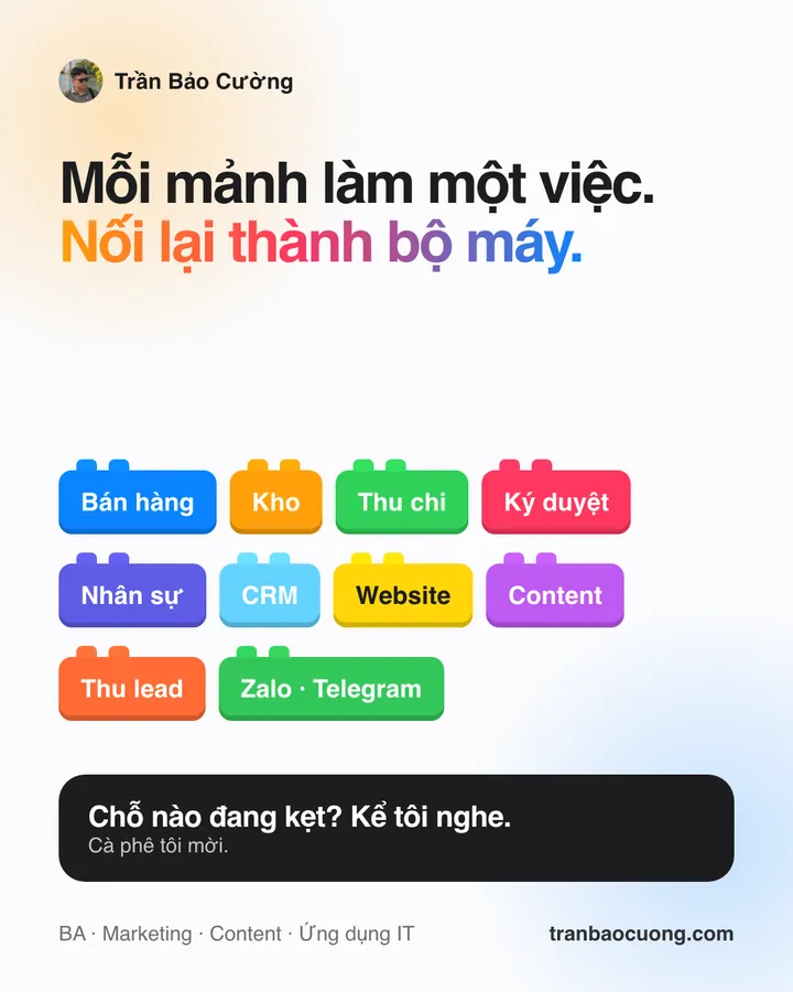 Mỗi mảnh làm một việc