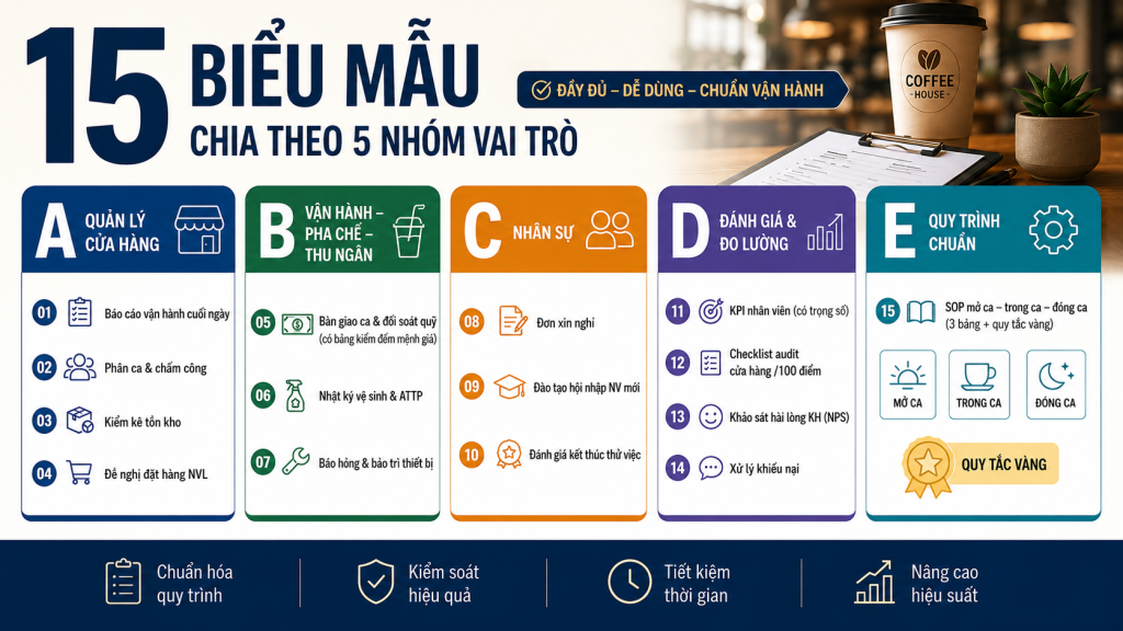 [Mới nhất 2026] Bộ 15 Biểu Mẫu Quản Trị Vận Hành Chuỗi F&B Chuẩn Hóa Theo Thị Trường Việt Nam / ảnh số 1